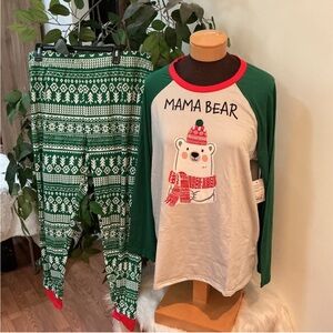 Jammies for your families Mama Bear pajama set Woman’s size XL